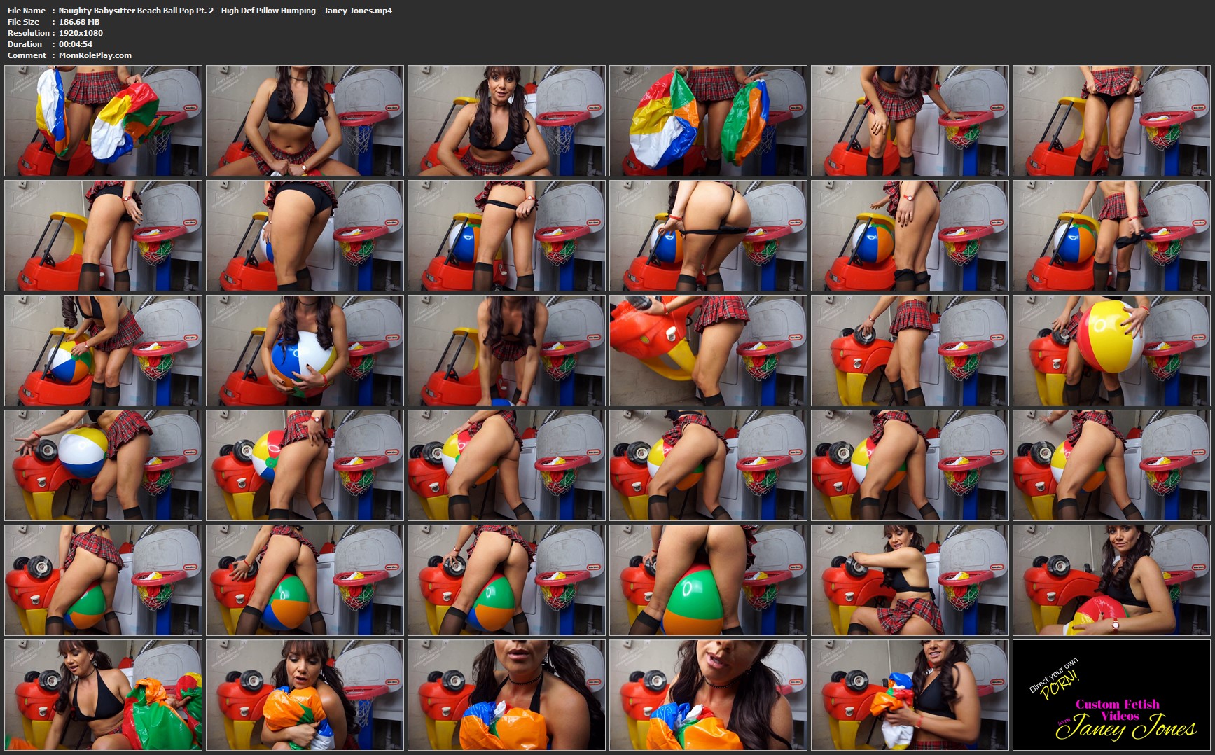 Naughty Babysitter Beach Ball Pop Pt. 2 - High Def Pillow Humping