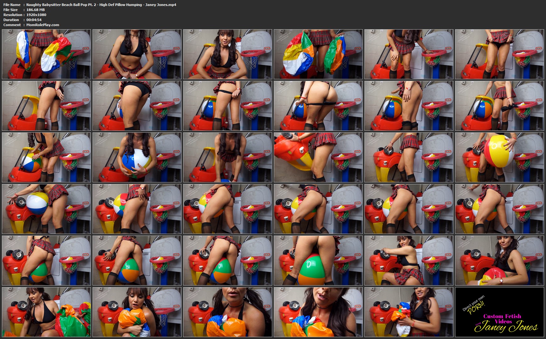 Naughty Babysitter Beach Ball Pop Pt. 2 - High Def Pillow Humping