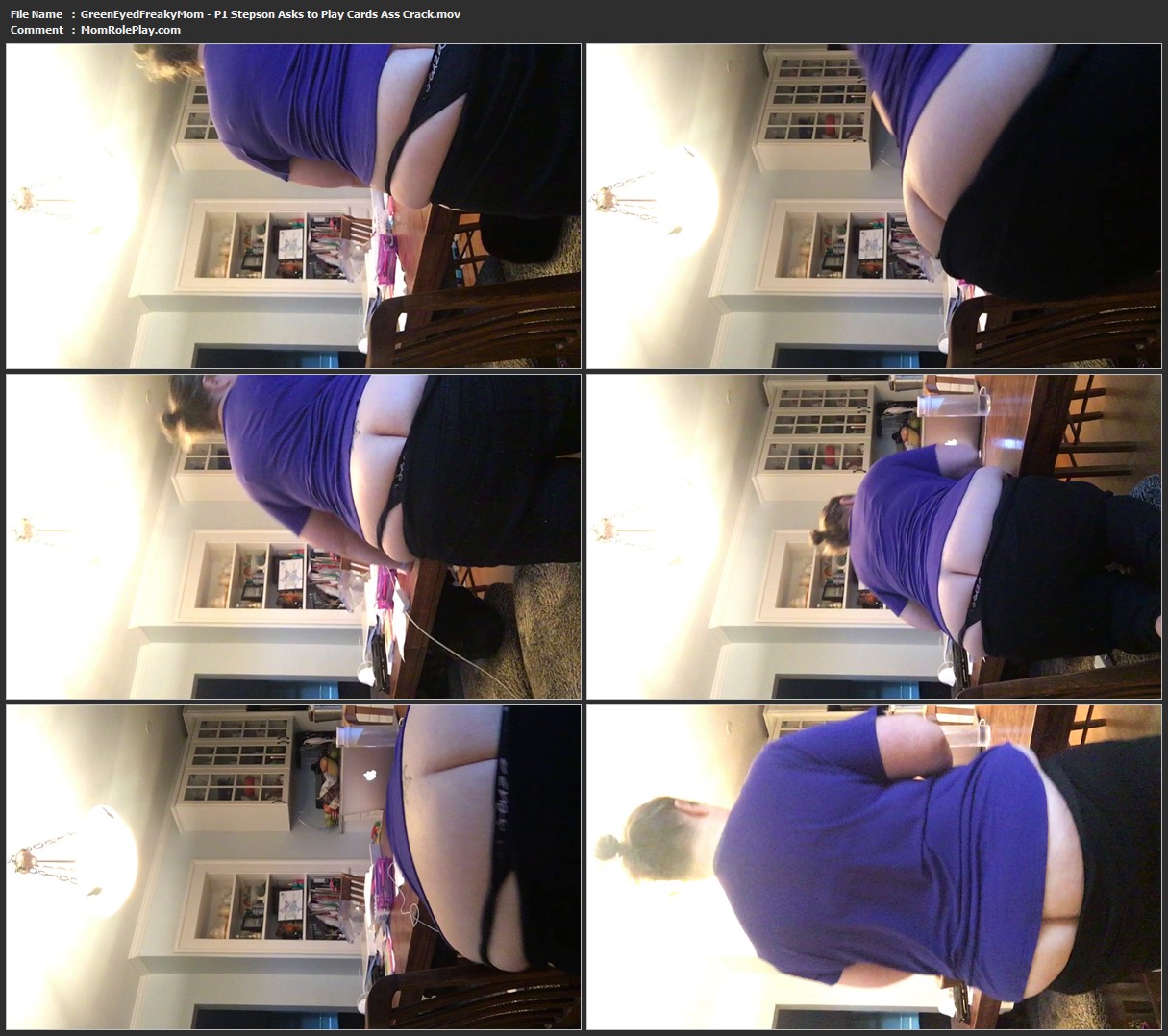 GreenEyedFreakyMom - P1 Stepson Asks to Play Cards Ass Crack