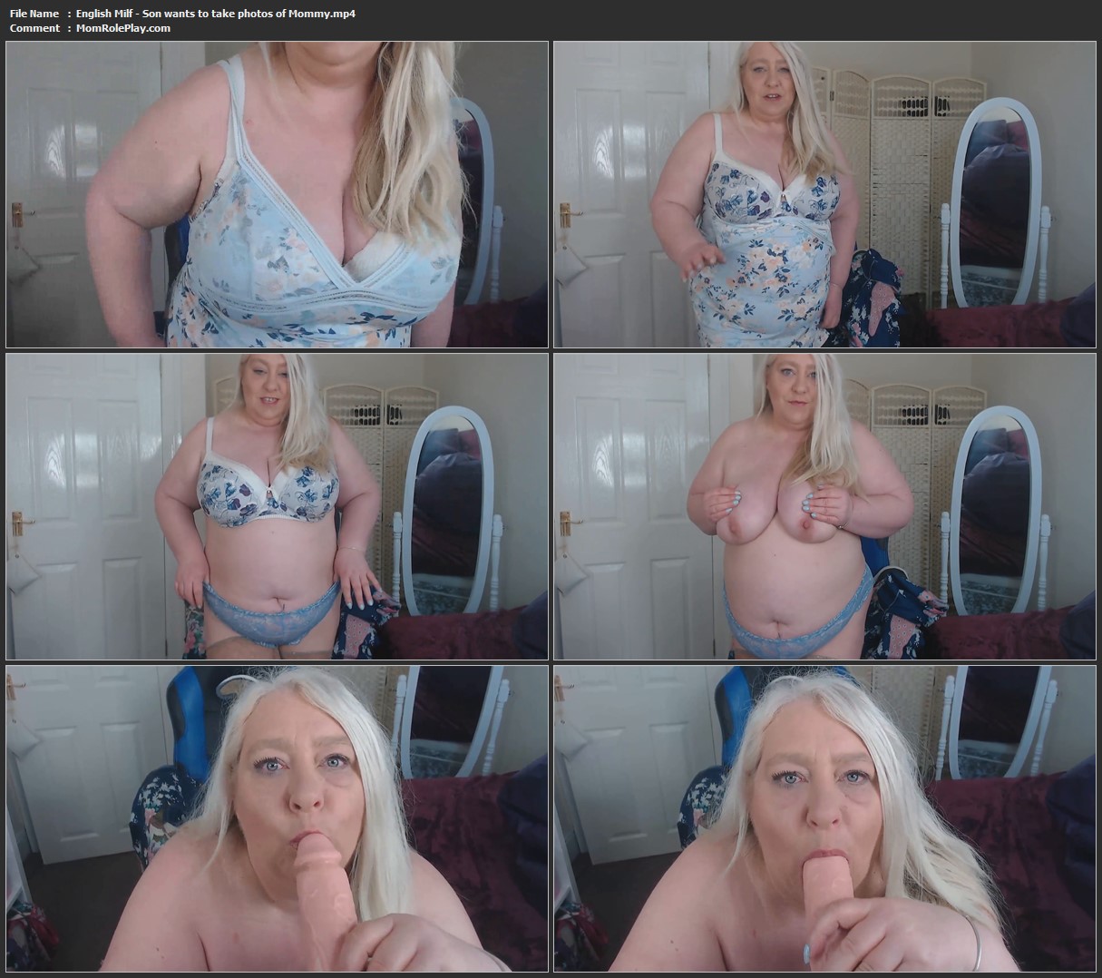 English Milf - Son wants to take photos of Mommy