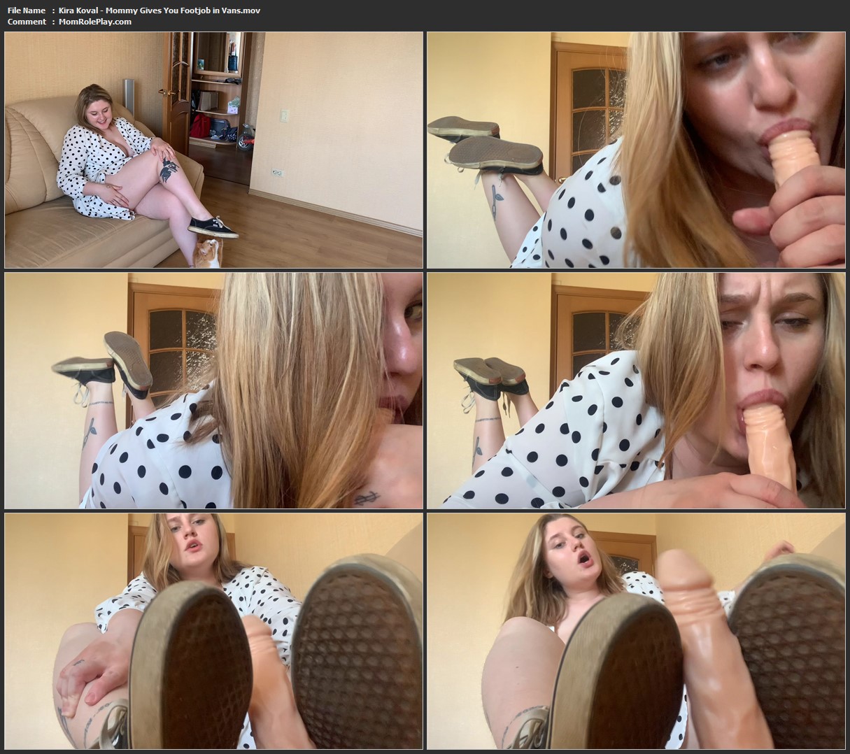 Kira Koval - Mommy Gives You Footjob in Vans