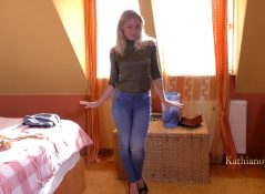 Mommy's new jeans and her sexy ,, CATWALK ,, make you cum twice all over them!!! Your kinky MOM! - Kathia Nobili